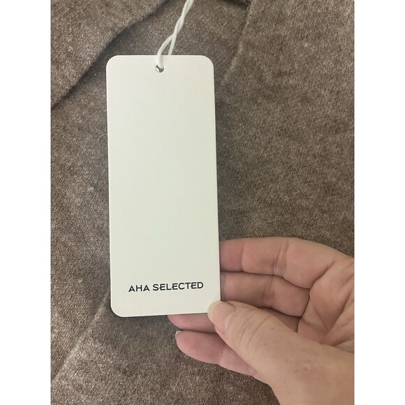 Aha Selected Duster Cardigan Sweater Open Long Womens One Size Brown Super Soft - Picture 4 of 9